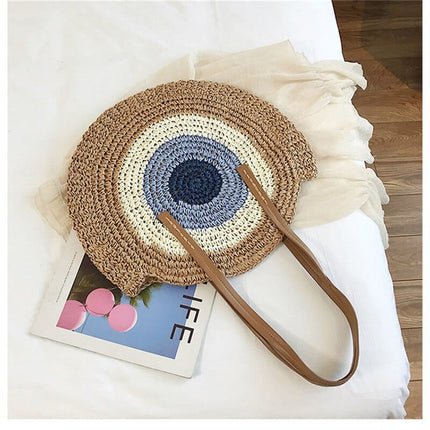 Round Shaped Straw Bag for Women - Wnkrs