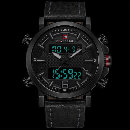 Men's Leather Quartz Watch - wnkrs