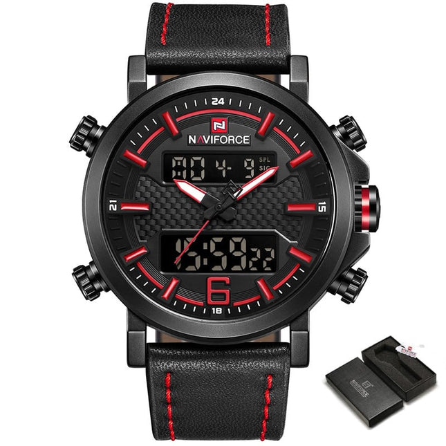 Men's Leather Quartz Watch - wnkrs