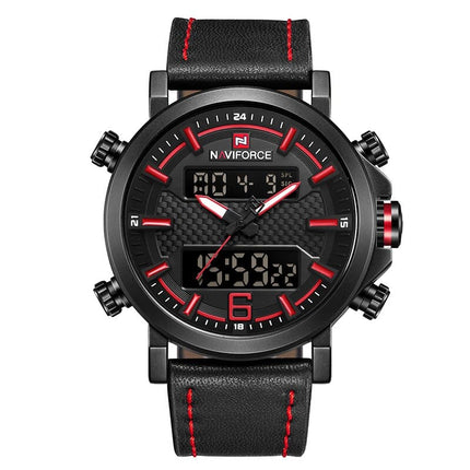 Men's Leather Quartz Watch - wnkrs