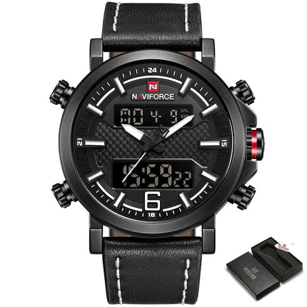 Men's Leather Quartz Watch - wnkrs