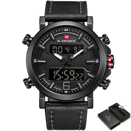 Men's Leather Quartz Watch - wnkrs