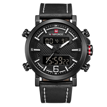 Men's Leather Quartz Watch - wnkrs