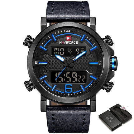 Men's Leather Quartz Watch - wnkrs