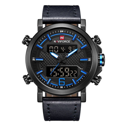 Men's Leather Quartz Watch - wnkrs