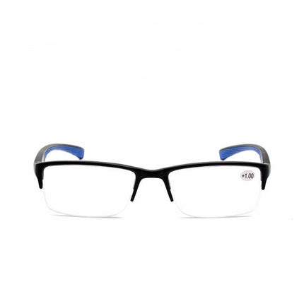 Unisex Half-Frame Rectangle Eyeglasses - Wnkrs