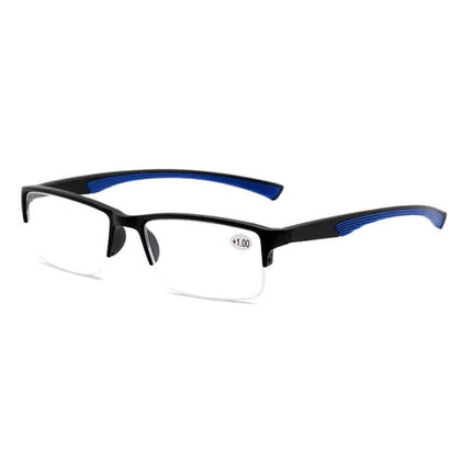 Unisex Half-Frame Rectangle Eyeglasses - Wnkrs