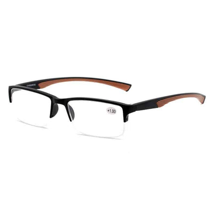 Unisex Half-Frame Rectangle Eyeglasses - Wnkrs