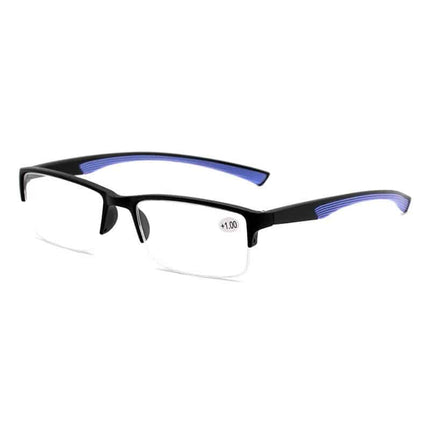 Unisex Half-Frame Rectangle Eyeglasses - Wnkrs