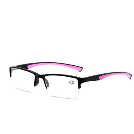 Unisex Half-Frame Rectangle Eyeglasses - Wnkrs