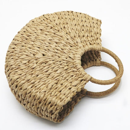 Beach Handmade Style Straw Handbag - Wnkrs