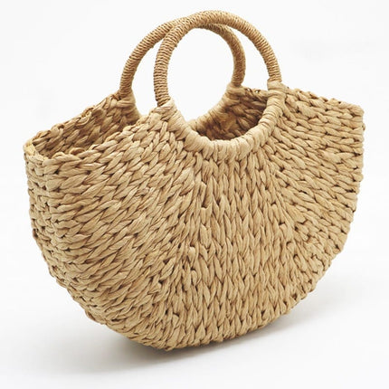 Beach Handmade Style Straw Handbag - Wnkrs