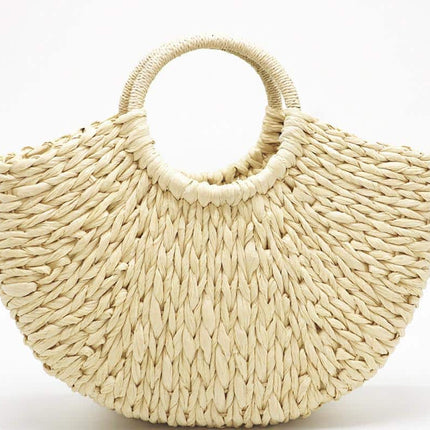 Beach Handmade Style Straw Handbag - Wnkrs