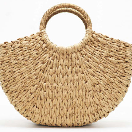 Beach Handmade Style Straw Handbag - Wnkrs