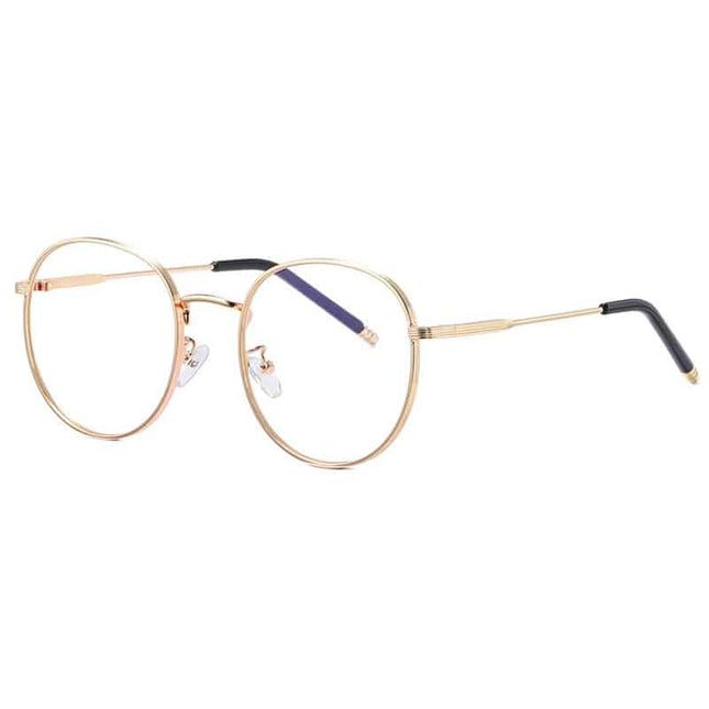 Men's Round Retro Style Anti-Blue Light Glasses - wnkrs