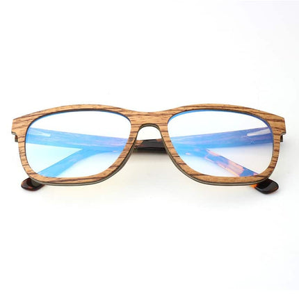 Unisex Anti-Blue Light Wooden Frame Eyeglasses - Wnkrs