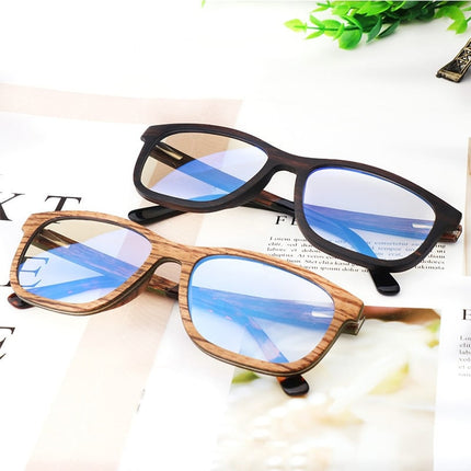 Unisex Anti-Blue Light Wooden Frame Eyeglasses - Wnkrs