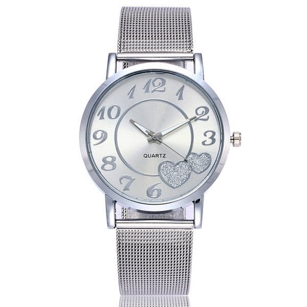 Women's Mesh Hearts Decorated Watch - wnkrs