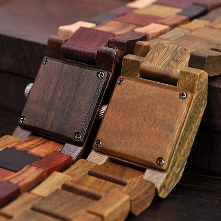 Women's Square Shaped Wooden Watch - wnkrs