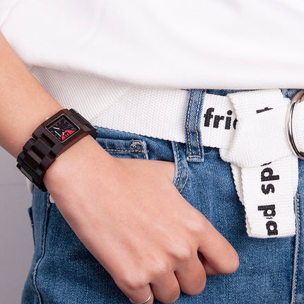 Women's Square Shaped Wooden Watch - wnkrs