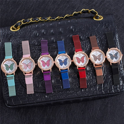 Women's Butterfly Style Magnetic Strap Quartz Watch - wnkrs