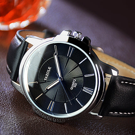 Glass Dual Elegant Men's Quartz Watch - wnkrs