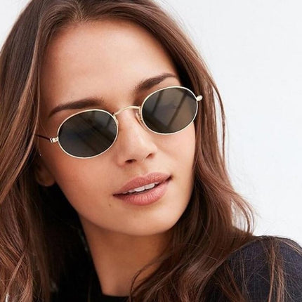 Sassy Metal Oval Sunglasses - wnkrs