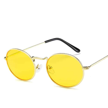 Sassy Metal Oval Sunglasses - wnkrs