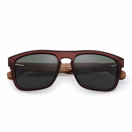 Elegant Rectangle-Shaped Bamboo Wood Men's Sunglasses - wnkrs