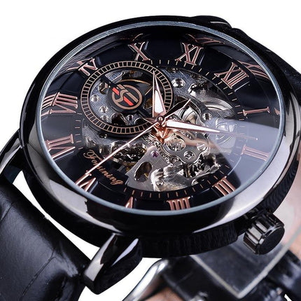 3D Elegant Luxury Mechanical Automatic Skeleton Watches for Men - wnkrs