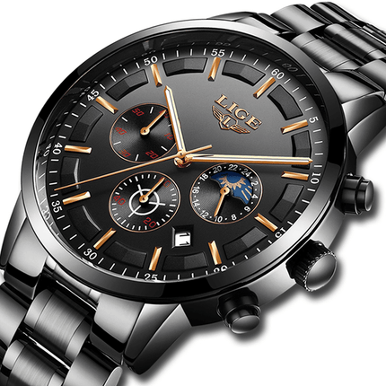 Business Styled Quartz Watches for Men with Stainless Steel Strap - wnkrs