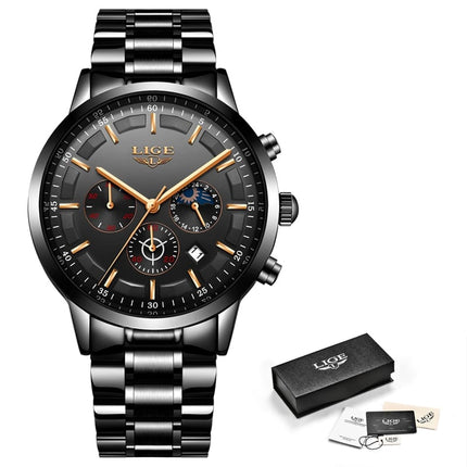 Business Styled Quartz Watches for Men with Stainless Steel Strap - wnkrs