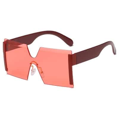 Women's Oversized Square Rimless Sunglasses - wnkrs