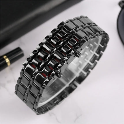 Men's Stylish Digital Metal Band Wristwatch - wnkrs