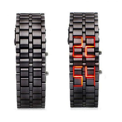Men's Stylish Digital Metal Band Wristwatch - wnkrs