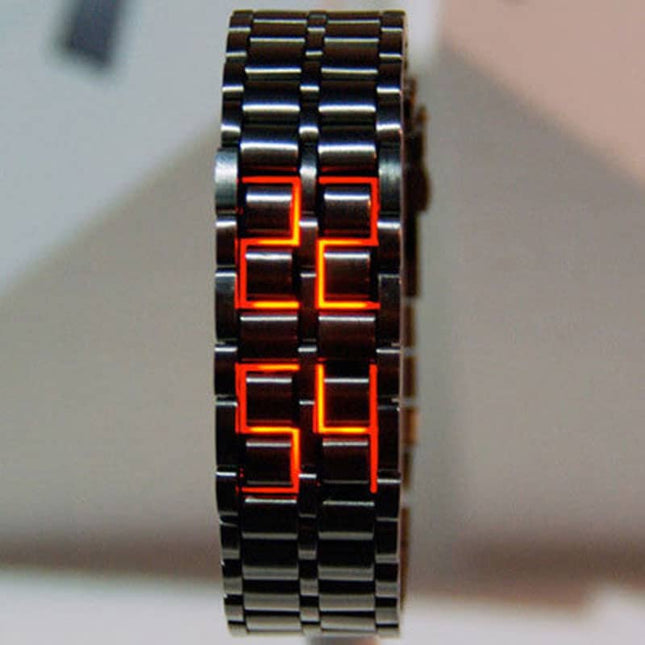 Men's Stylish Digital Metal Band Wristwatch - wnkrs