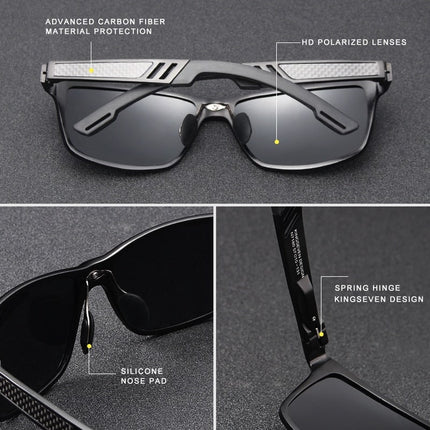 Men's Square Polarized Mirror Sunglasses - wnkrs