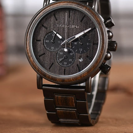 Men's Luxury Style Wooden Chronograph Watch - wnkrs