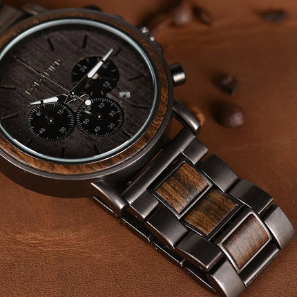 Men's Luxury Style Wooden Chronograph Watch - wnkrs