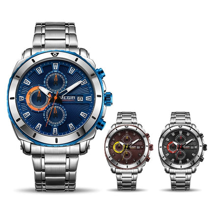 Casual Quartz Wristwatches for Men with Stainless Steel Bracelet - wnkrs