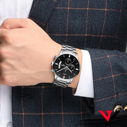 Men's Chronograph Leather Watch - wnkrs