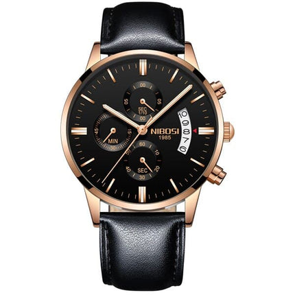Men's Chronograph Leather Watch - wnkrs