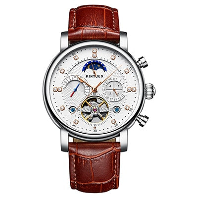 Moon Phase Mechanical Automatic Skeleton Watches for Men - wnkrs