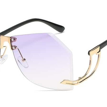 Women's Irregular Legs Rimless Sunglasses - wnkrs