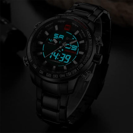 Men's Dual Display Design Stainless Steel Watch - wnkrs