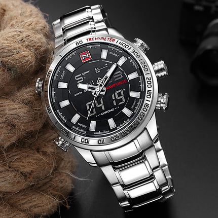 Men's Dual Display Design Stainless Steel Watch - wnkrs