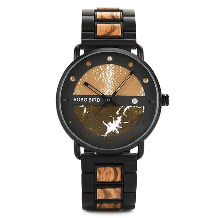 Men's Round Shaped Mechanical Wooden Watch - wnkrs