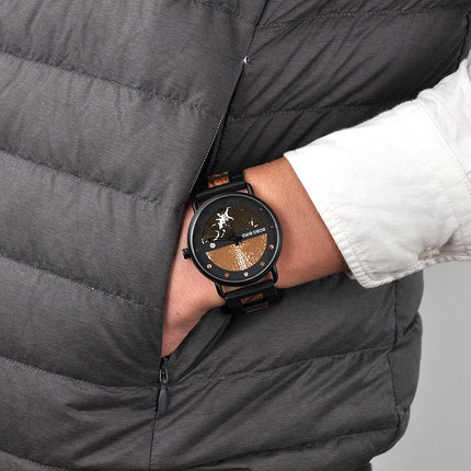 Men's Round Shaped Mechanical Wooden Watch - wnkrs
