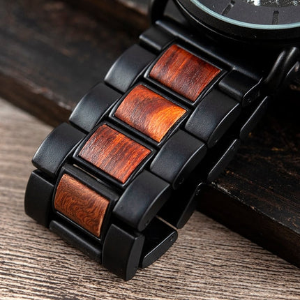 Men's Round Shaped Mechanical Wooden Watch - wnkrs