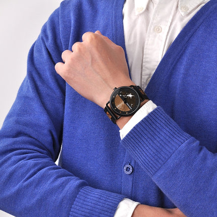 Men's Round Shaped Mechanical Wooden Watch - wnkrs